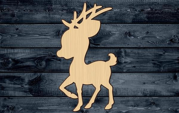 Deer Baby Shape Silhouette Blank Unpainted Wood Cutout Sign 1/4 inch thick