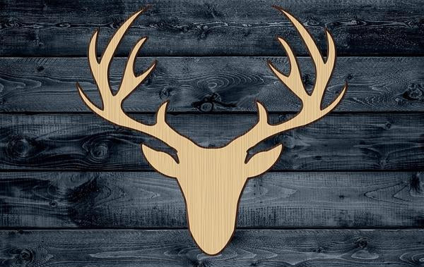 Deer Hunting Trophy Antler Wood Cutout Shape Blank Unpainted Sign 1/4 inch thick