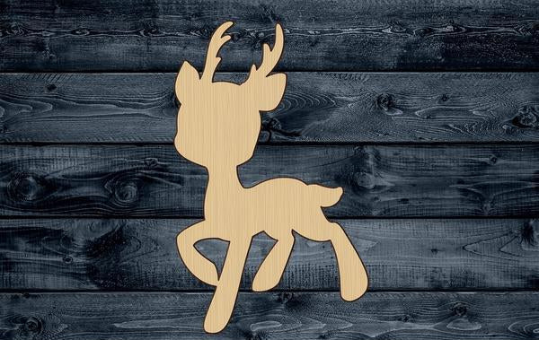 Deer Reindeer Baby Wood Cutout Shape Silhouette Blank Unpainted Sign 1/4 inch thick