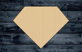 Diamond Jewel Wood Cutout Shape Silhouette Blank Unpainted Sign 1/4 inch thick