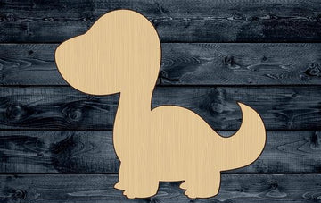 Dinosaur Baby Lizard Reptile Wood Cutout Blank Unpainted Shape Sign 1/4 inch thick
