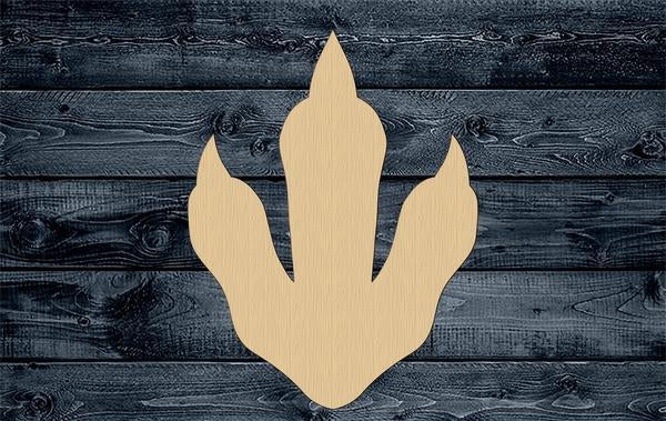 Dinosaur Paw Claw Wood Cutout Shape Silhouette Blank Unpainted Sign 1/4 inch thick