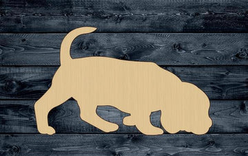 Dog Beagle Puppy Wood Cutout Shape Silhouette Blank Unpainted Sign 1/4 inch thick
