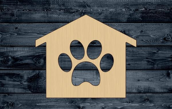 Dog House Animal Shelter Wood Cutout Shape Silhouette Blank Unpainted Sign 1/4 inch thick