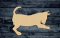 Dog Pitbull Play Pup Pet Wood Cutout Shape Silhouette Blank Unpainted Sign 1/4 inch thick