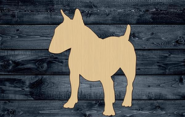 Dog Pitbull Pup Wood Cutout Silhouette Blank Unpainted Sign 1/4 inch thick