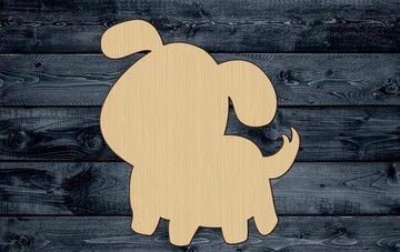 Dog Pup Baby Toy Wood Cutout Silhouette Blank Unpainted Sign 1/4 inch thick