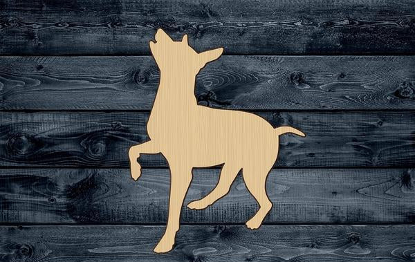 Dog Pup Wood Cutout Shape Silhouette Blank Unpainted Sign 1/4 inch thick