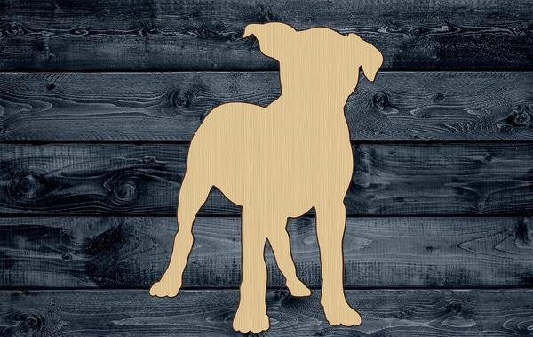 Dog Rotweiller Pup Wood Cutout Shape Silhouette Blank Unpainted Sign 1/4 inch thick