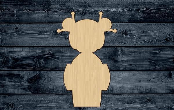 Doll Japanese Geisha Toy Wood Cutout Shape Silhouette Blank Unpainted Sign 1/4 inch thick