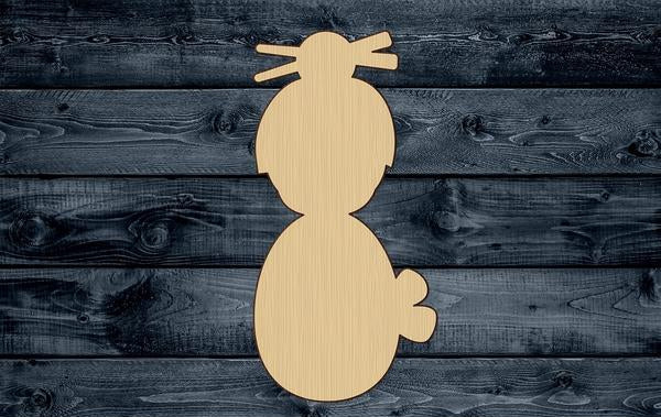 Doll Japanese Toy Geisha Wood Cutout Silhouette Blank Unpainted Sign 1/4 inch thick