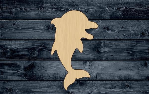Dolphin Baby Fish Wood Cutout Shape Silhouette Blank Unpainted Sign 1/4 inch thick