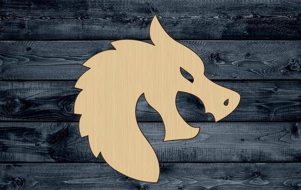 Dragon Lizard Reptile Shape Silhouette Blank Unpainted Wood Cutout Sign 1/4 inch thick