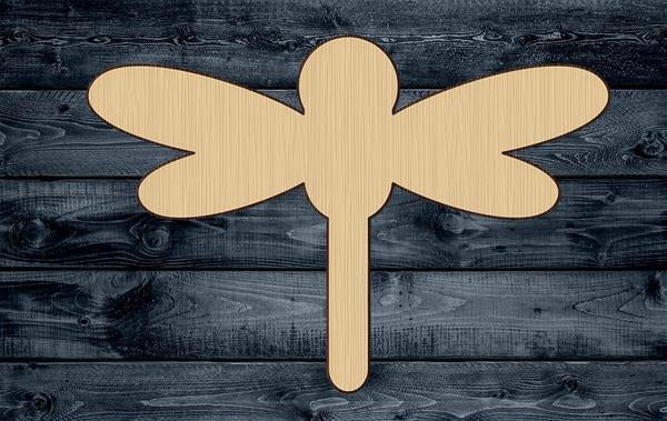 Dragonfly Fly Contour Silhouette Blank Unpainted Wood Cutout Sign 1/4 inch thick