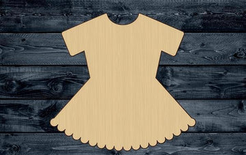 Dress Baby Girl Wood Cutout Shape Silhouette Blank Unpainted Sign 1/4 inch thick