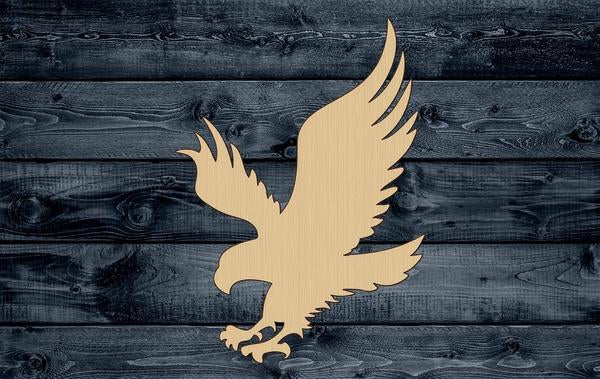 Eagle Hawk Bird Wood Cutout Shape Silhouette Blank Unpainted Sign 1/4 inch thick