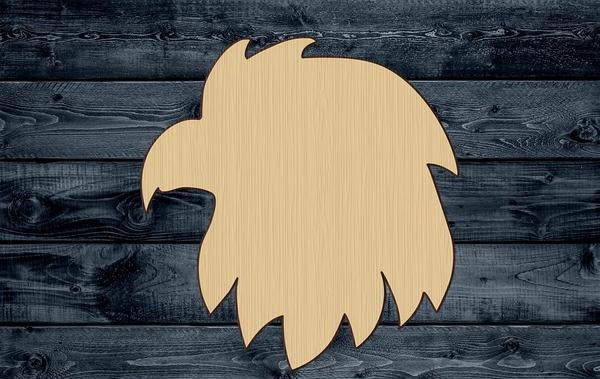 Eagle Head Wood Cutout Shape Silhouette Blank Unpainted Sign 1/4 inch thick