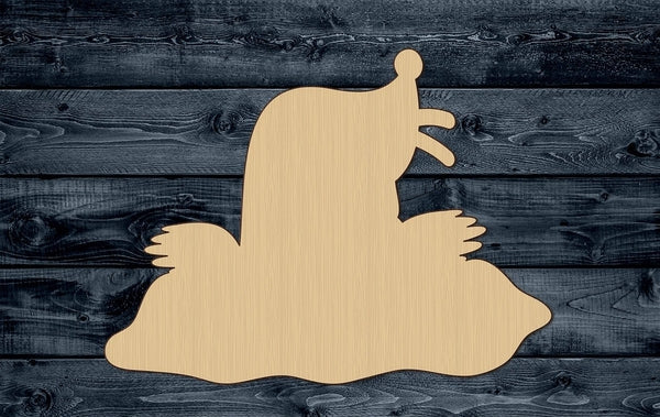 Mole Burrow Animal Wood Cutout Shape Silhouette Blank Unpainted Sign 1/4 inch thick
