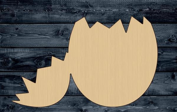Egg Broken Wood Cutout Shape Silhouette Blank Unpainted Sign 1/4 inch thick