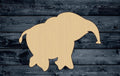 Elephant Baby Jungle Shape Silhouette Blank Unpainted Wood Cutout Sign 1/4 inch thick