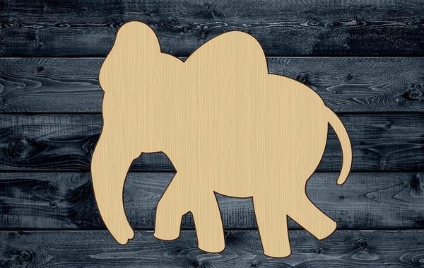 Elephant Baby Wood Cutout Shape Silhouette Blank Unpainted Sign 1/4 inch thick