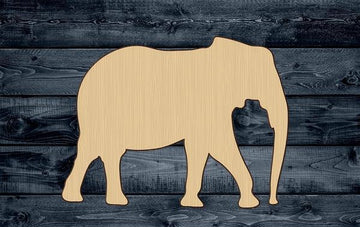 Elephant Jungle Shape Silhouette Blank Unpainted Wood Cutout Sign 1/4 inch thick