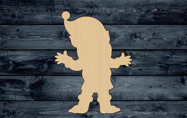 Elf Gnome Troll Wood Cutout Shape Silhouette Blank Unpainted Sign 1/4 inch thick