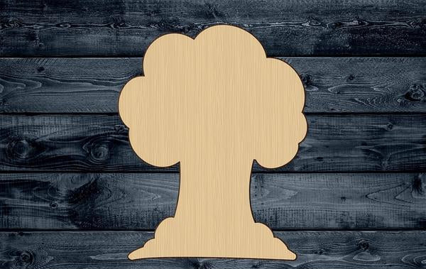 Explosion Smoke Steam Wood Cutout Shape Silhouette Blank Unpainted Sign 1/4 inch thick