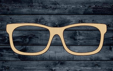 Eyeglasses Shape Silhouette Blank Unpainted Wood Cutout Sign 1/4 inch thick