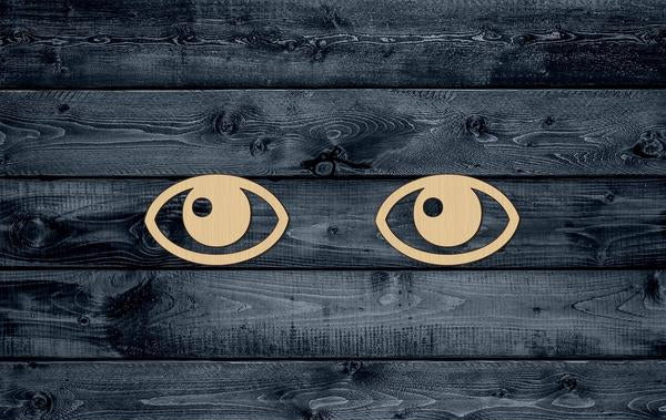 Eyes Eyeball Wood Cutout Shape Blank Unpainted Set of 2 (Left & Right) Sign 1/4 inch thick