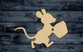 Mouse Rat Cheese Rat Animal Wood Cutout Shape Silhouette Blank Unpainted Sign 1/4 inch thick