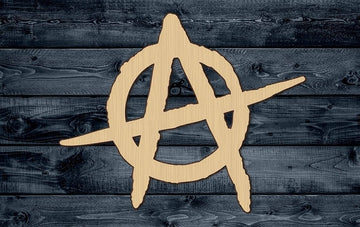 Anarchy Chaos Rebellion Revolution Riot Wood Cutout Shape Silhouette Blank Unpainted Sign 1/4 inch thick