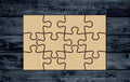 Puzzle Game Riddle Maze Jigsaw Wood Cutout Shape Silhouette Blank Unpainted Sign 1/4 inch thick