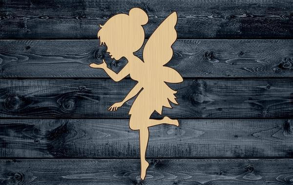 Fairy Fay Girl Wood Cutout Silhouette Blank Unpainted Sign 1/4 inch thick