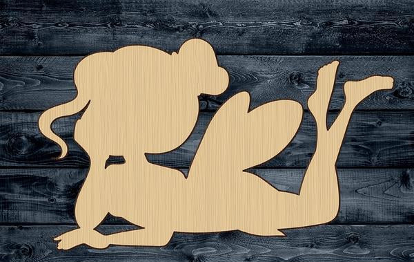 Fairy Fay Princess Wood Cutout Shape Silhouette Blank Unpainted Sign 1/4 inch thick