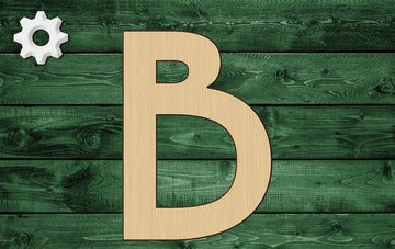 Fancy Font Letter Number Block Wood Cutout Shape Silhouette Blank Unpainted Sign 1/4 inch thick