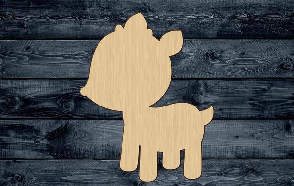 Fawn Deer Baby Wood Cutout Shape Silhouette Blank Unpainted Sign 1/4 inch thick
