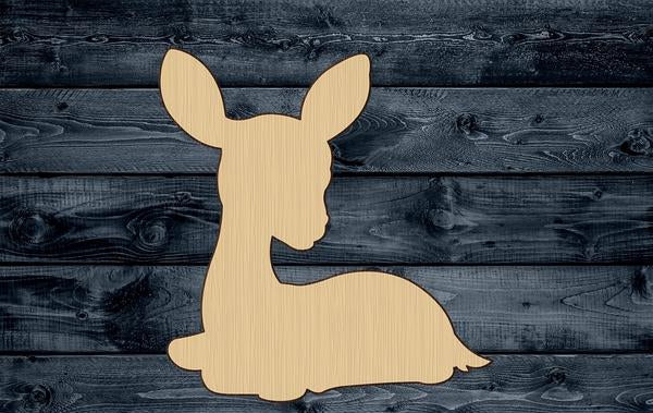 Fawn Deer Wild Wood Cutout Silhouette Blank Unpainted Sign 1/4 inch thick