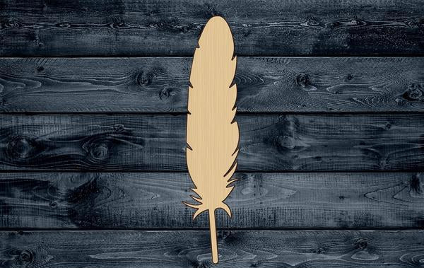 Feather Wood Cutout Shape Silhouette Blank Unpainted Sign 1/4 inch thick