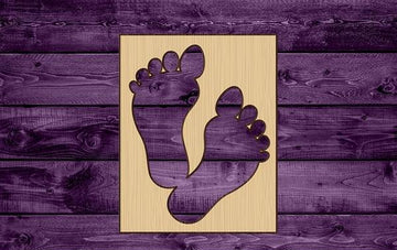 Feet Woman Toes Wood Cutout Shape Silhouette Blank Unpainted Sign Stencil 1/4 inch thick