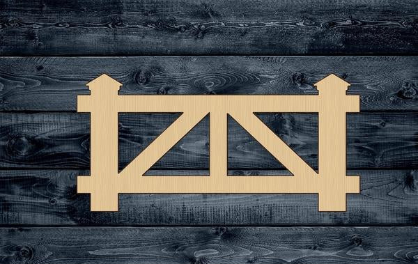 Fence Gate Ranch Farm Wood Cutout Shape Silhouette Blank Unpainted Sign 1/4 inch thick