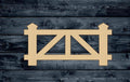 Fence Gate Ranch Farm Wood Cutout Shape Silhouette Blank Unpainted Sign 1/4 inch thick