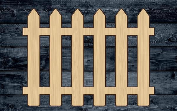 Fence Wall Seamless Shape Silhouette Blank Unpainted Wood Cutout Sign 1/4 inch thick