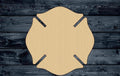 Firefighter Maltese Cross Wood Cutout Shape Silhouette Blank Unpainted Sign 1/4 inch thick