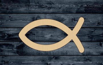 Fish Christian Faith Wood Cutout Shape Blank Unpainted Sign 1/4 inch thick
