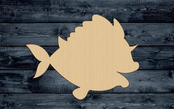 Fish Goldfish Baby Girl Wood Cutout Shape Silhouette Blank Unpainted Sign 1/4 inch thick