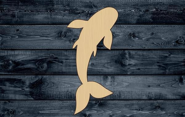 Fish Jump Sea Ocean Wood Cutout Silhouette Blank Unpainted Sign 1/4 inch thick