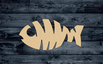 Fish Outline Ocean Wood Cutout Shape Silhouette Blank Unpainted Sign 1/4 inch thick