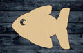 Fish Shape Silhouette Blank Unpainted Wood Cutout Sign 1/4 inch thick
