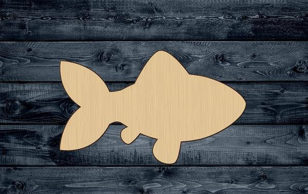 Fish Shape Silhouette Blank Unpainted Wood Cutout Sign 1/4 inch thick